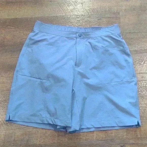 LL Bean blue comfort cycling shorts with padded liner women's size medium - Picture 1 of 6